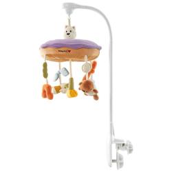 babycare 婴儿玩具悬挂式车床宝宝摇铃风铃推车挂件新生儿物毛绒床铃 甜梦安抚床铃-充电款