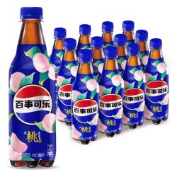 百事 可乐Pepsi 太汽系列 白桃乌龙味 碳酸饮料汽水 500ml*12瓶