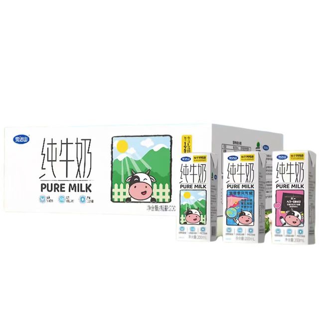 完达山 纯牛奶 200ml*24盒