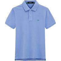 七匹狼七匹狼T恤男士休闲商务翻领polo男装纯棉t恤衫衣服男上衣体恤衫 113(浅蓝) M 165