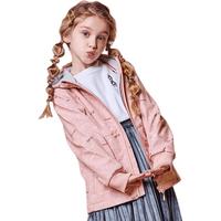 PELLIOT 伯希和 13930611 儿童软壳衣 樱花粉印花 110cm