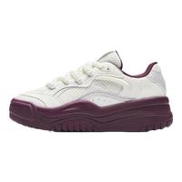 安踏波浪鞋丨透气低帮板鞋女春滑板鞋百搭运动鞋子女鞋 象牙白/浅银灰-3 36