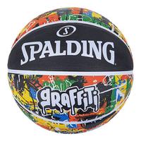 SPALDING 斯伯丁 Graffti涂鸦系列 橡胶篮球 84-372Y 彩色/黑色 7号/标准