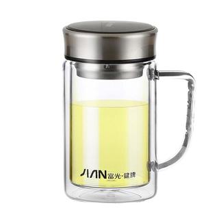 富光 健牌系列 X1501-BSPT-570 双层玻璃杯 570ml 海浪蓝