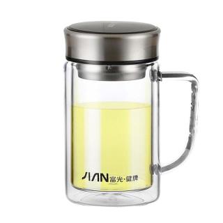富光 健牌系列 X1501-BSPT-570 双层玻璃杯 570ml 海浪蓝