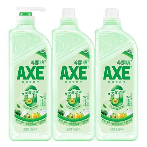 PLUS会员：AXE 金骏青梅洗洁精 1kg*3瓶