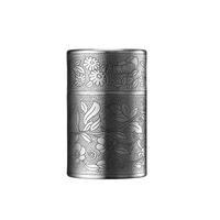 京东京造茶叶罐 锡制储物罐密封罐保鲜罐 手錾花鸟随身锡罐