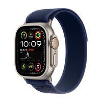 Apple 苹果 Watch Ultra 2 智能手表 GPS+蜂窝版 49mm 钛金属原色表壳 蓝色野径回环式表带 M/L
