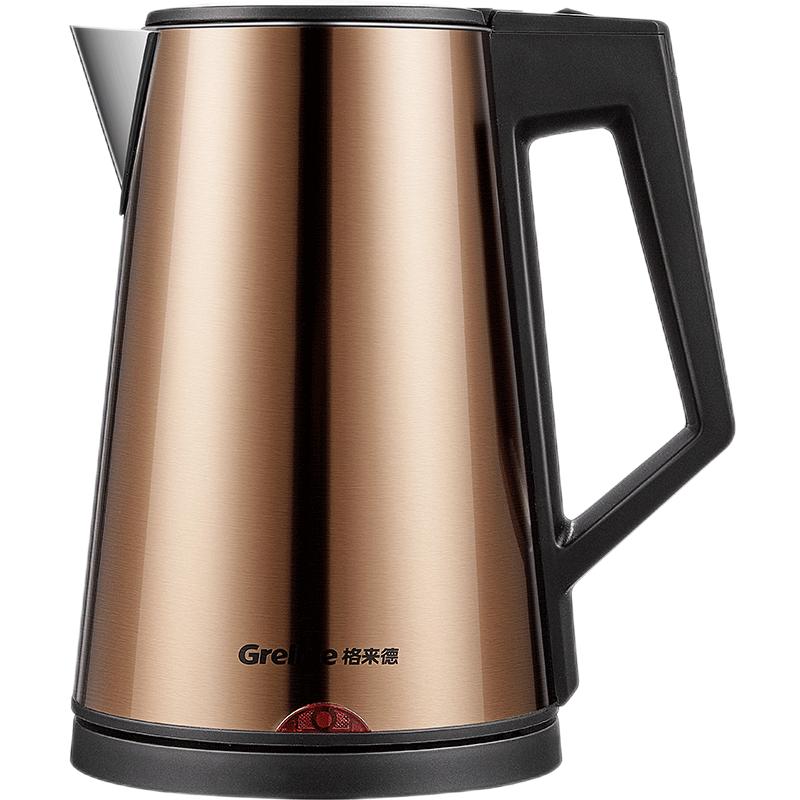 Grelide 格来德 D2017K 保温电水壶 1.7L 咖啡金