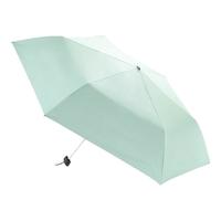 knirps德国遮阳伞防晒伞晴雨伞手动三折黑胶伞防晒防紫外线女士浅绿 浅草绿（222g卡片扁伞）