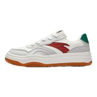 安踏街顽2板鞋男鞋秋季鞋子男厚底轻便耐磨休闲鞋时尚运动鞋 象牙白/积云灰/浓郁锈色-2 8.5(男42)