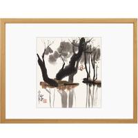 榮寶齋 吴冠中《柳塘情趣》33x37.5cm 宣纸