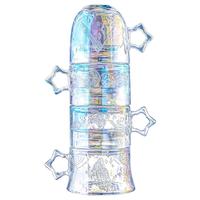 乐唯诗 星空玻璃水杯 叠叠杯 4个装 极光彩