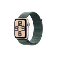 Apple 苹果 Watch SE 2024款 智能手表 44mm GPS版 星光色铝金属表壳 湖绿色回环式运动表带