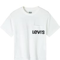 Levi's 李维斯童装男童冰感短袖T恤夏季儿童白色品牌故事文化T恤 奶白 140 /68 【身高128-140cm】 140/68(S)
