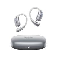 NSVE能之A2PRO蓝牙耳机挂耳式骨传导耳机概念开放式耳挂耳夹不入耳运动跑步排行前十适用苹果华为 银色 柏林9D环绕音 | 流光银