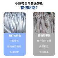 卖鱼七郎四指宽带鱼段特大号带鱼段中段无冰新鲜带鱼段刀鱼段 小眼带鱼段 两斤(净重)