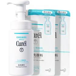 珂润 Curel）氨基酸洗面奶温和清洁敏感肌男女护肤京东自营 保湿洁面泡沫410ml