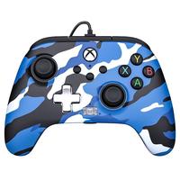 PowerA Xbox授权Xbox One Xbox Series X|S带背键有线手柄黑神话悟空绝区零实况足球-迷彩蓝款 带背键迷彩蓝款