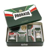 PRORASO 博拉索 凉感薄荷系列男士护肤礼盒装 (按摩霜100ml+剃须膏150ml+须后乳100ml+剃须刷+打泡碗)