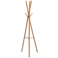 全友家居衣帽架简约立式客厅实木阳台收纳架 DX115063DX115061 DX115063A款原木色三角衣帽架