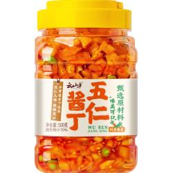 云山半 山半 五仁酱丁500g罐装即食萝卜干下饭菜八宝菜酱咸菜榨菜下酒小菜