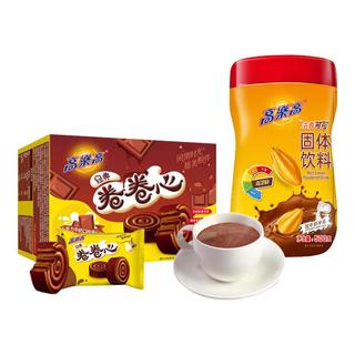 高乐高可可粉500g+卷卷心120g即食早餐办公下午茶点心