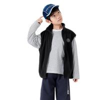 巴拉巴拉巴拉巴拉童装儿童马甲男女童背心2024年冬季摇粒绒亲子抗静电 经典黑-90001 100cm