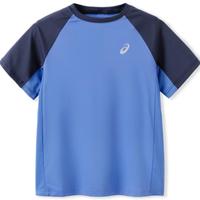 asics亚瑟士童装2024春夏季男女童吸湿速干柔软舒适插肩短袖T恤 8851亚瑟士蓝 160cm