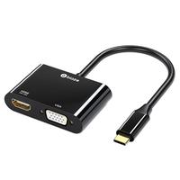 Biaze 毕亚兹 ZH72 Type-C转HDMI/VGA 接口转换器 黑色