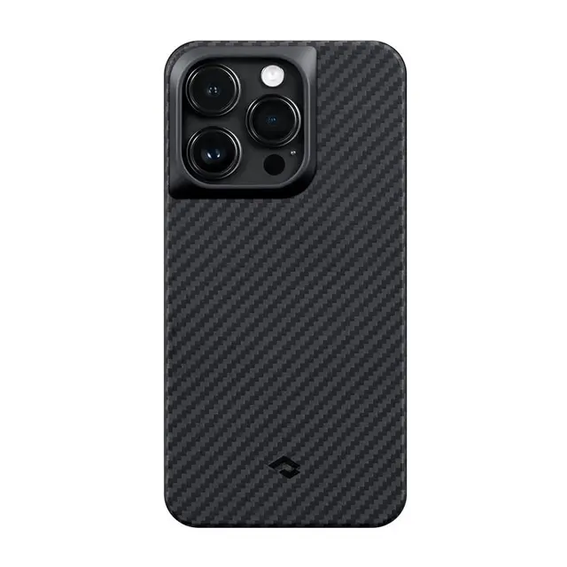 PITAKA MagEZ Case 3 iPhone 14 Pro Max 凯夫拉手机壳 600D黑灰细斜纹