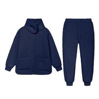 京东京造 WARM-TECH热感系列 男士家居服套装 藏蓝 XL