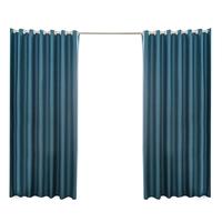 水星家纺免打孔窗帘遮光卧室高遮光布杆子全套隔音飘窗遮阳帘2.4x1.5m米色 米色-遮光度90%送杆