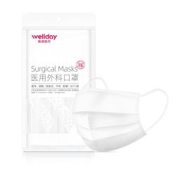 维德 一次性医用外科口罩 10片 白色 中号