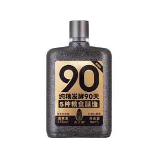 谷小酒 固态纯粮发酵90天 浓香型白酒  光瓶装 100mL 45度