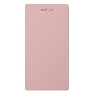 yottoy瑜伽垫 垫TPE防滑加厚加宽185*80cm初学者男女舞蹈地垫子家用 珊瑚粉【升级双色】 7mm