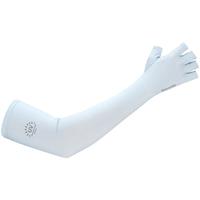 NatureHike挪客户外全指防晒长款袖套 户外露营徒步登山骑行开车冰感手臂长套袖 全指月影白 均码