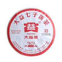 TAETEA 大益 茶叶普洱茶熟茶 2020年7672饼茶 357g中华