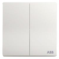 ABB 轩致系列 AF126 双开双控开关 典雅白