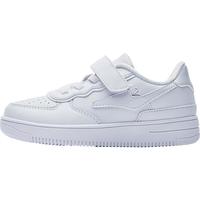 鸿星尔克儿童鞋冬季男童鞋休闲运动滑板鞋小白鞋 正白 28