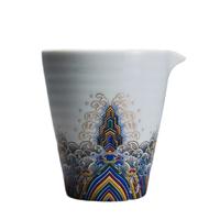 容山堂 珐琅彩海浪纹公道杯 200ml