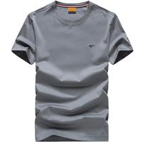 七匹狼短袖T恤男夏季纯棉冰爽凉感圆领打底衫男装纯色短T【液氨科技】 宝蓝-水柔棉 175/92A/XL