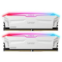 Lexar 雷克沙 ARES战神之刃 RGB DDR5 6400电竞超频内存条 台式电脑内存套装 32GB(16G×2) 特挑海力士Adie颗粒 白 高频率低时序
