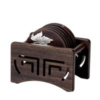 GOLD AND JADES 金镶玉 树叶 杯垫套装