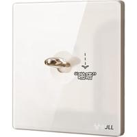 公牛（BULL）复古开关插座亚克力拨杆开关超薄面板一开双控开关G70K112晨曦白