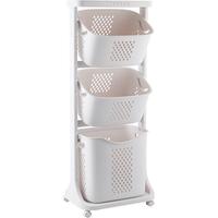 BELO 百露 脏衣篮 3层 44*33*110cm 北欧白