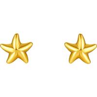 ZHOU LIU FU 周六福 AA096005 星之悦动足金耳钉 0.7g