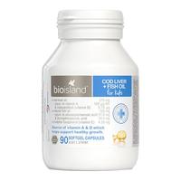 BIO ISLAND 佰澳朗德 婴幼儿鳕鱼肝油软胶囊 90粒