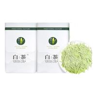 源聞白茶茶叶绿茶 安吉白茶明前2023新茶 礼盒 优惠装125g+送50g 1罐