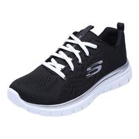 SKECHERS 斯凯奇 Graceful Get Connected 女子跑鞋 12615/BKW 黑色/白色 36